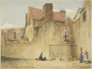 The Neptune」、Church Lane、Off Temple Street（鉛筆・水彩・紙 作： George Orleans Delamotte