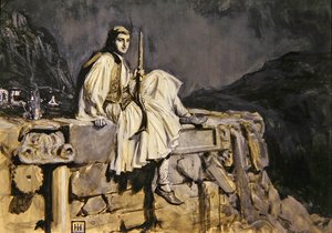 ギリシャの衛兵」（紙にガッシュ） 作： George Percy Jacob Hood