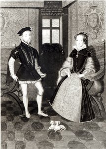 ジョセフブラウンによって彫刻されたスペインのフィリップ2世（1527-98）とメアリー1世（1516-58）の肖像、1812