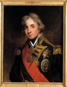 ブロンテ公爵ホレイショ・ビスカウント・ネルソン（1758-1805）副提督の肖像 ジョルジュ・ヒーリー（1808-1894）の絵画 19世紀。薄さ0.73 x 0.57 m 作： George Peter Alexander Healy