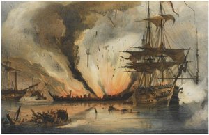 1827年10月20日のナヴァリノ海軍の戦い 作： George Philip Reinagle
