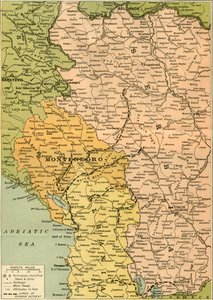セルビアの隠れ家を示す地図、1919年。 作： George Philip and Son Ltd