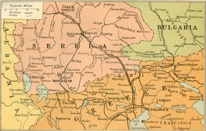 サロニカフロントの地図、1919年。 作： George Philip and Son Ltd