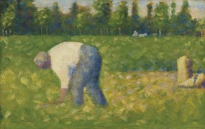 働く農民、1883 年 作： George Pierre Seurat