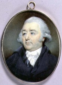 ジョン・フラックスマンのポートレート・ミニチュア 1798年頃 （アイボリーに水彩画） 作： George Place