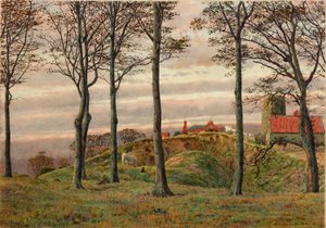 ウィンドミルヒル、ゲーツヘッド、1864年（紙に鉛筆とトイレ） 作： George Price Boyce