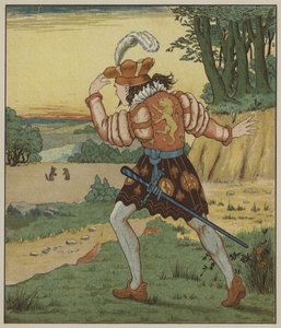 グリム兄弟によるRumpelstiltskinのイラスト 作： George R. Halkett