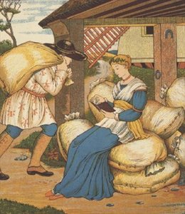 ルンペルシュティルツキン」を読む王女（カラーリトグラフ）