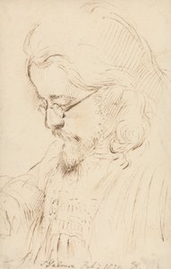 サミュエル・パーマーの肖像、頭と肩 作： George Richmond