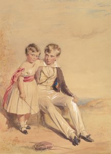 2 人の子供の肖像、1837 年。 作： George Richmond