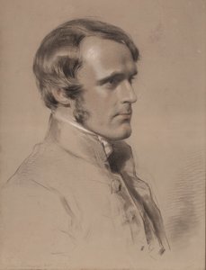 ジョンジャクソン牧師、1853年（紙に黒、赤、白のチョーク） 作： George Richmond