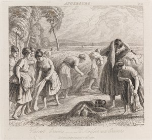 収穫、アウグスブルク、1821年頃（エッチング） 作： George Robert Lewis