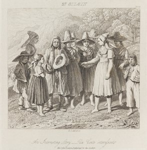 興味深い話、聖ギルギン、1821年頃（エッチング） 作： George Robert Lewis
