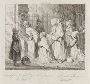 敬礼聖母、ウィーン、1821年頃（エッチング） 作： George Robert Lewis