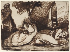 キモンとイフィゲニア：ボッカッチョの『デカメロン』の一場面 作： George Romney