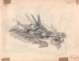 キリストの誘惑を受ける悪魔たち 作： ジョージ・ロムニー