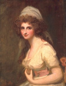 白いターバンのエマ・ハート、1791年 作： George Romney