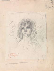 女性の頭 作： ジョージ・ロムニー