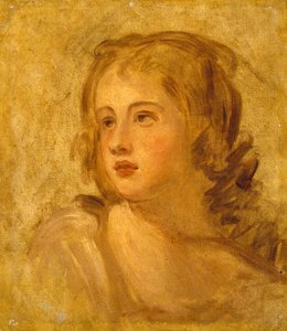 女性の頭、1782年から86年 作： George Romney