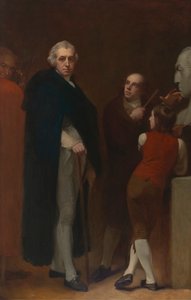 ウィリアム・ヘイリーの胸像をモデル化するジョン・フラックスマン 作： George Romney