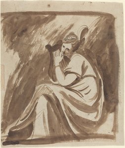竪琴を弾くレディ・ハミルトン 作： George Romney