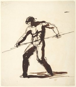 槍を持った男 作： George Romney