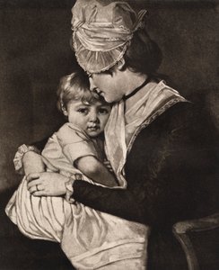 カーワーダインと子供夫人、c1775、1912。 作： George Romney