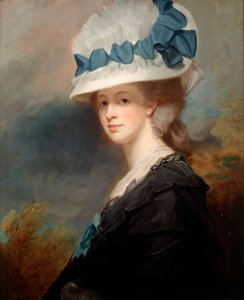 「Mrs Musters」（ソフィア・キャサリン・ヘイウッド）1779-80（キャンバスに油彩） 作： George Romney