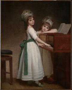 初代サーロウ男爵エドワード・サーロウの娘、マリアとキャサリンの肖像 作： George Romney