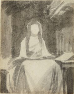 聖セシリアに扮したレディ・ハミルトンの肖像習作 作： George Romney