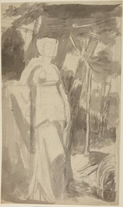 フランシス・ウッドリー嬢の肖像画習作 作： George Romney