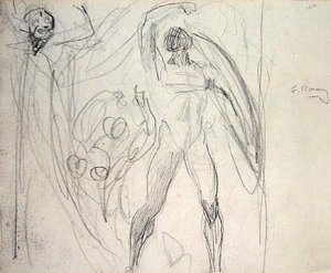 サタン・罪・死（鉛筆・紙） 作： George Romney