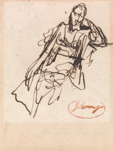 座っている女性、おそらくヘイリー夫人 作： ジョージ・ロムニー