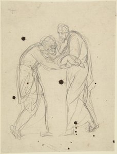 乳児を抱いた男女の立像 作： George Romney
