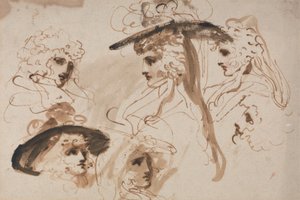 女性の頭の研究 (女性の頭の研究) 作： George Romney
