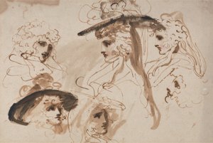 婦人の頭部のための習作（婦人の頭部のための習作） 作： ジョージ・ロムニー