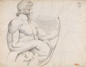 テヴェレ川の神を題材とした彫刻の研究 作： George Romney