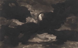 曇った月明かりの空の研究 作： George Romney