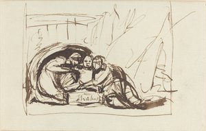 喜劇と悲劇に育てられた幼いシェイクスピア 作： George Romney
