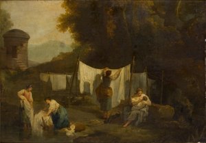 「リネンを洗う農民の漂白場」、1754-1802