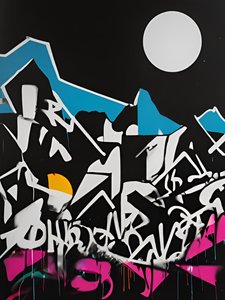 月夜のメトロポリス、21世紀（絵画） 作： George Rosaly