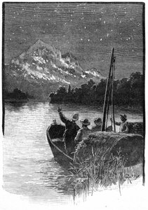 ジュールヴェルヌの小説「The Superb Orinoco」のイラスト、ヘッツェルエディション- Voyages Extraordinary 1898