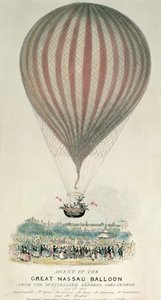 1837年7月3日、モンペリエ庭園のグレートナッソーバルーンの上昇 作： George Rowe