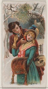 クリスマス、イギリス、デューク ブランドのタバコのホリデー シリーズ N80、1890 年、1890 年。