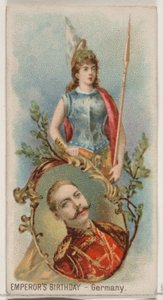皇帝の誕生日、ドイツ、デューク ブランドのタバコの祝日シリーズ N80 から、1890 年., 1890. 作： George S. Harris and Sons