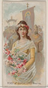 メキシコ、グアダルーペの饗宴、デューク ブランドのタバコのホリデー シリーズ N80、1890 年、1890 年。 作： George S. Harris and Sons