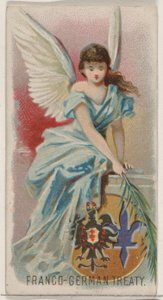 仏独条約、デューク ブランドのタバコの祝日シリーズ N80 から、1890 年., 1890. 作： George S. Harris and Sons