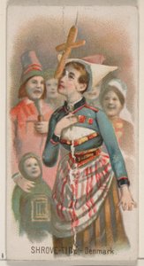 シュローブ タイド、デンマーク、デューク ブランドのタバコのホリデー シリーズ N80、1890 年、1890 年。 作： George S. Harris and Sons