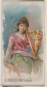 聖パトリックの日、アイルランド、デューク ブランドのタバコの祝日シリーズ N80、1890 年、1890 年。 作： George S. Harris and Sons
