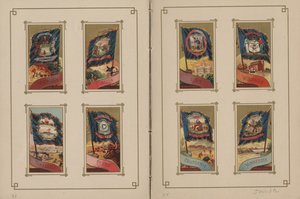 すべての国とアメリカ合衆国の旗-ページ33と34、1887 作： George S. and Sons Harris